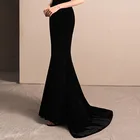 Evening Gown 2021 Spandex/Polyester Lustrous Satin Appliqued Off-ShoulderV-neck Cheap Evening Long Gown