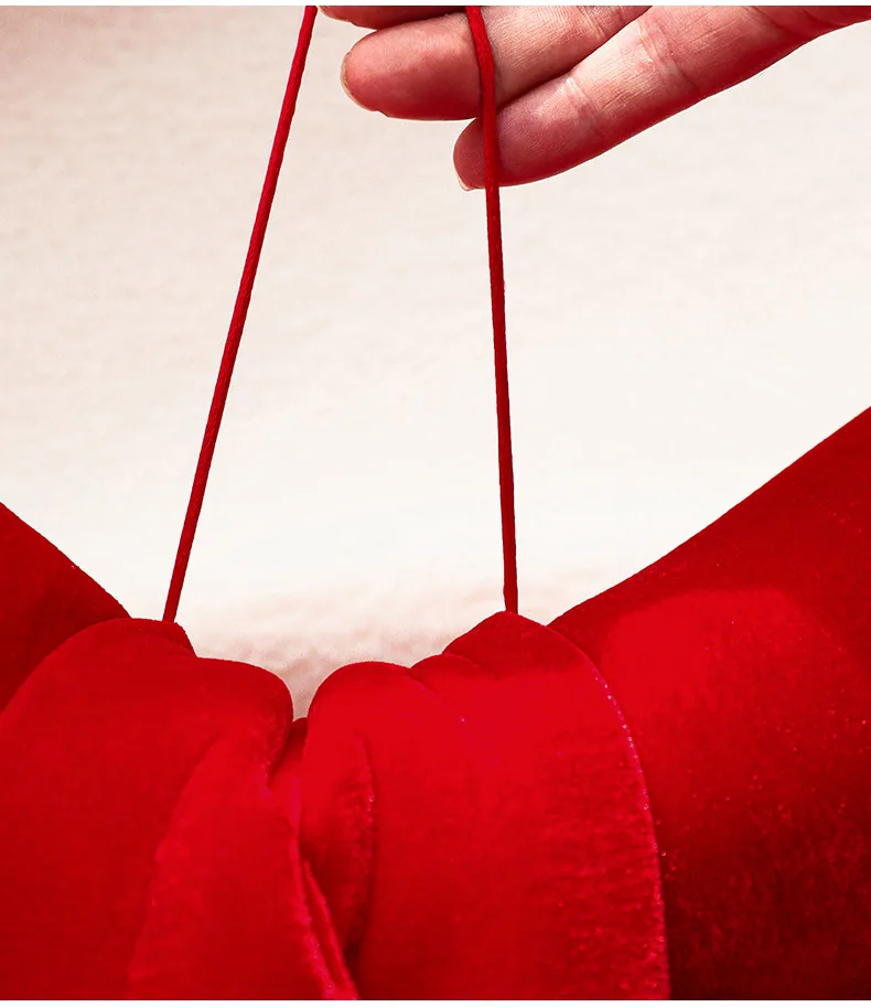 product large velvet burgundy christmas bows velvet bows tree decor christmas ornaments for home birthday party front door wedding decor-9