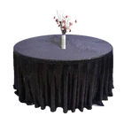 Table Covers Black 120" Wedding Decorative Dining Spandex Table Cover Elastic Table