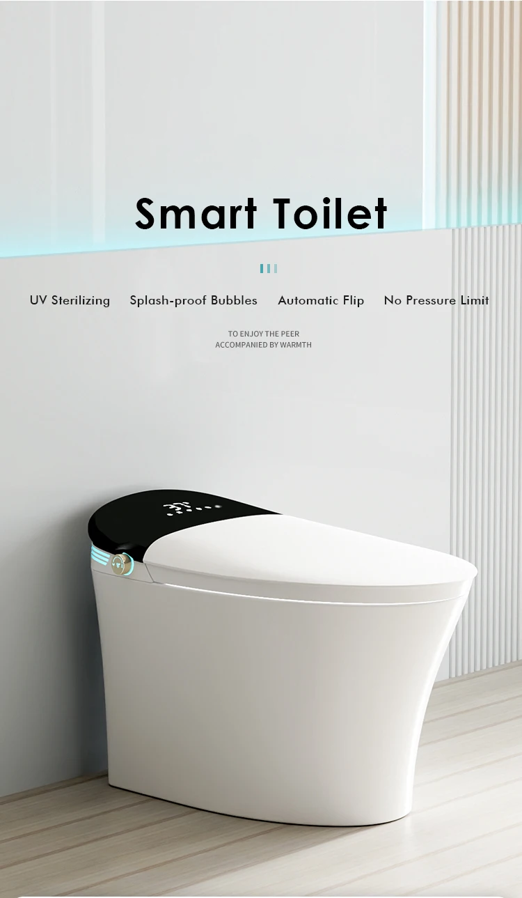 product high end fully automatic operation electric bidet siphonic flush bathroom wc toilet intelligent toilet bowl smart toilet-9