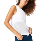 Organic Cotton Breathable Mesh Women Running Wear Yoga Tank Tops In Bulk