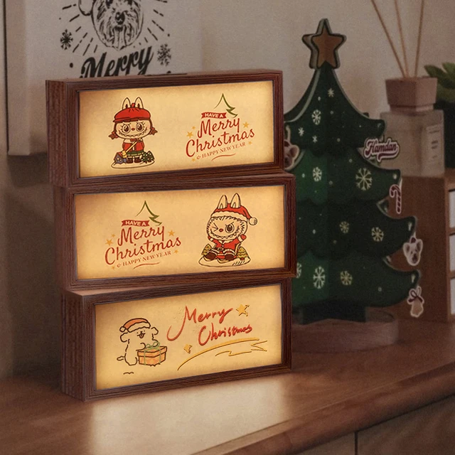 Picture Frame Wooden Frame Christmas Night Light Custom Ambient Lighting Double Sided Shadow Box Frames Present to Friend