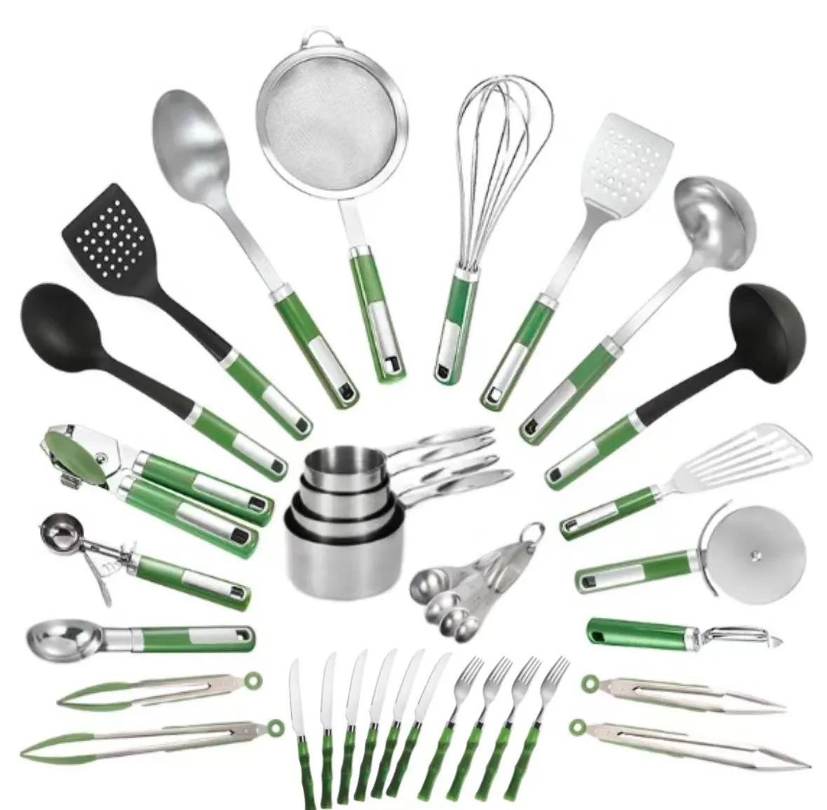 36Pcs New Design Nylon Stainless Steel Kitchen Cooking Utensils Tools Kitchen Accessories Gadgets Set
