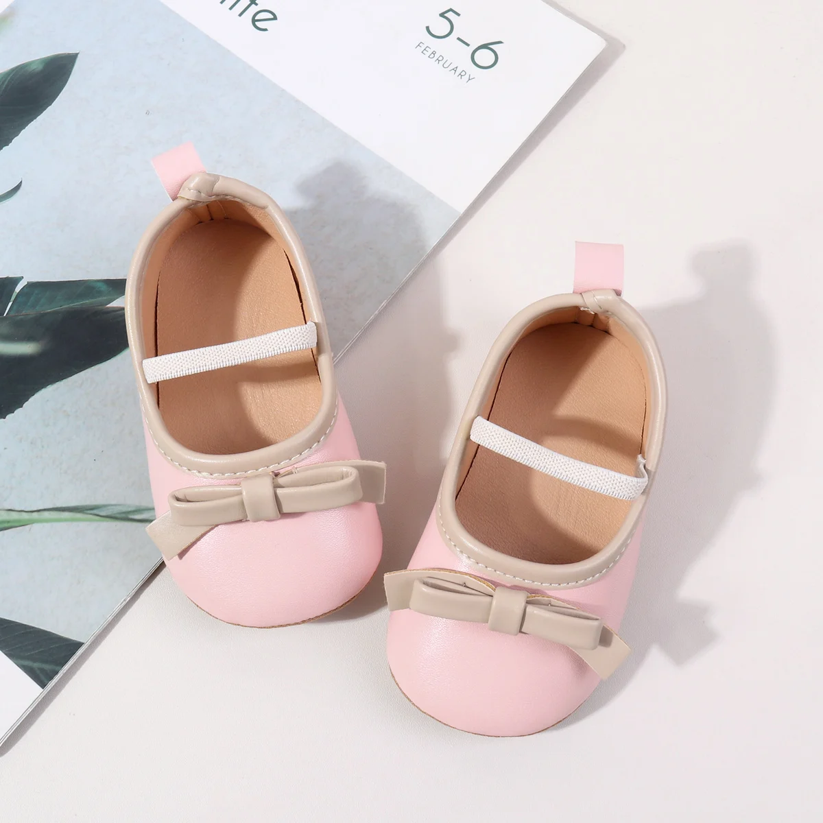 Fashion Patchwork Simple Pu Leather Toddler Baby Girls Shoes 0-12 Months manufacture