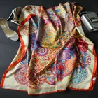 Silk Scarf Scarf For Women Wholesale Custom Fashion Stylish Printed Square Silk Scarf For Women