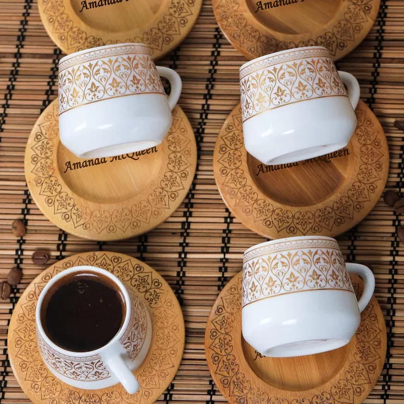 Turkish Coffee Cups Set Fine Porcelain Turkish Coffee Expresso Coffee