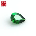Pear Gemstone Wuzhou Sale Pear Cut Green Cz Cubic Zirconia Synthetic Loose Gemstone