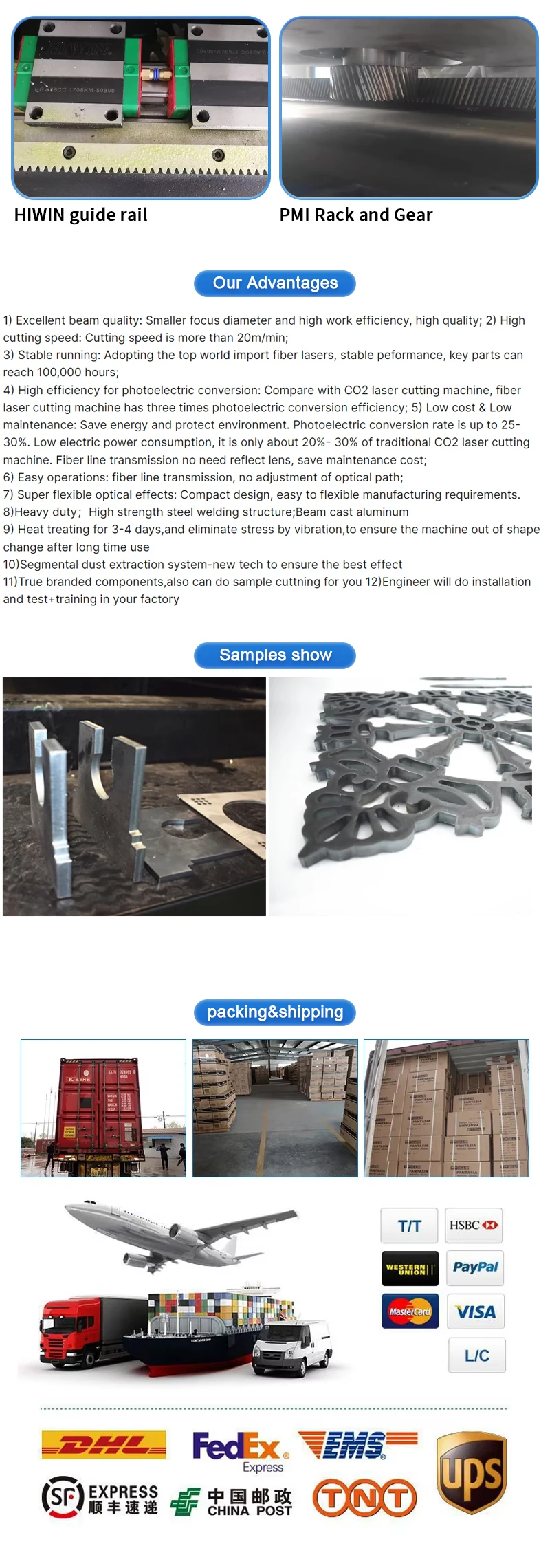 High Quality GC6010F Fiber Metal Laser Cutting Machine Excellent Performance 3D Feature AI BMP PLT Excellent Price Cypcut