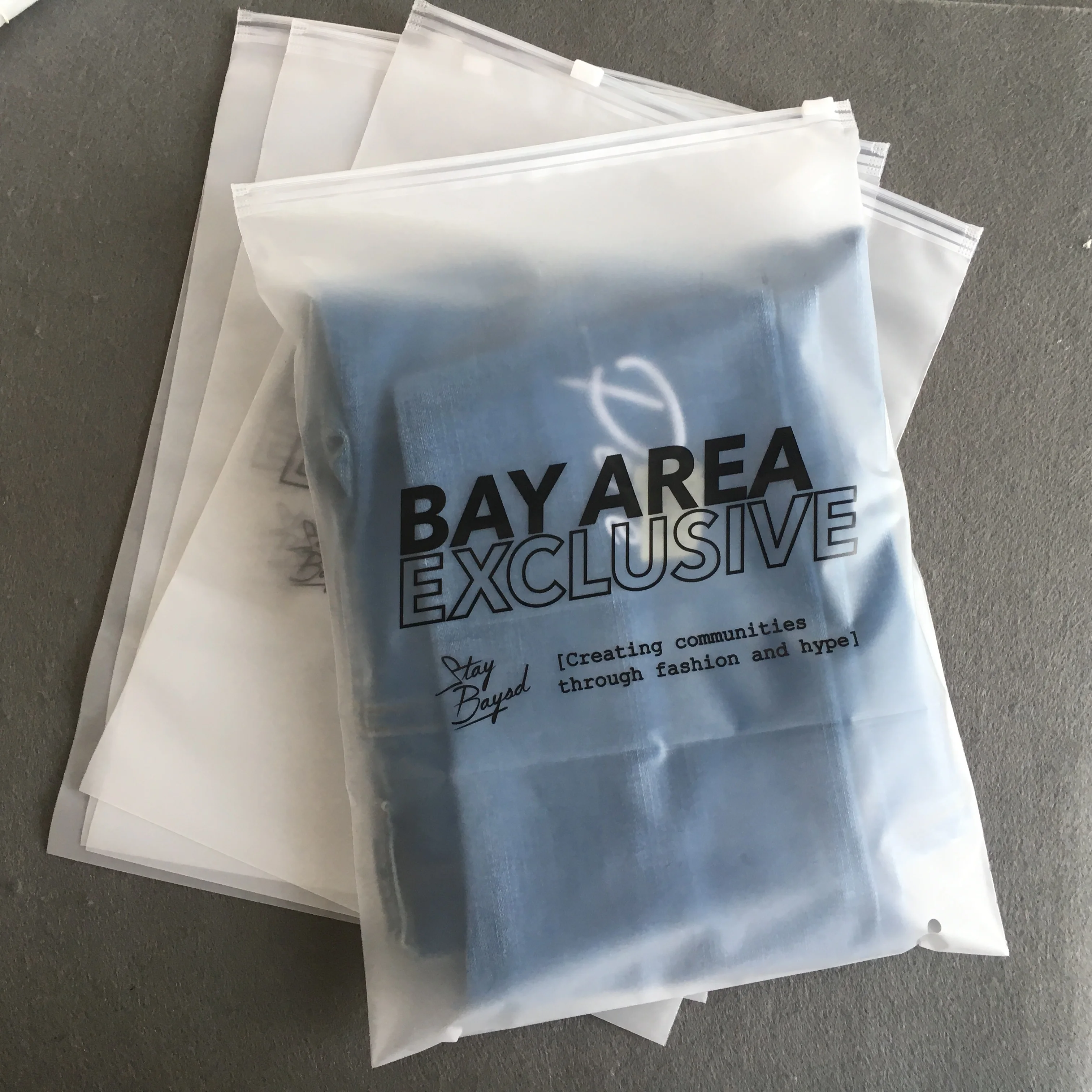 Custom Logo Design Clear Bag Courier 