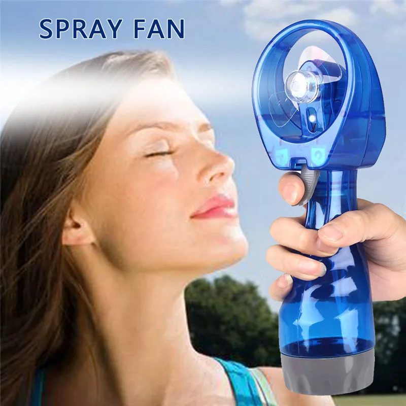 Portable Handheld Mini Water Spray Fan Summer Outdoor Travel Cooling Misting Spray Bottle Fan