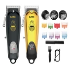 2021 New professional gold metal hair clippers cordless adjustable hair trimmer gold powerful black rechargeable hair clippers