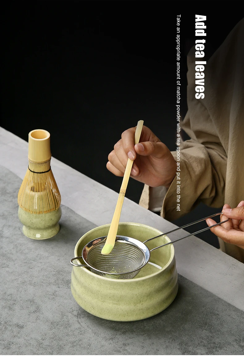 product 2025 new wholesale japanese sale bamboo whisk scoop traditional ceramic style ceramic cups set matcha bowl matcha whisk set670-11