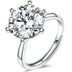 Diamond Ring High-end Inlaid With 5 Carats Oversize Moissanite Fashion Engagement Diamond Ring
