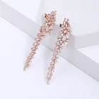 Earrings Zircon Earring Inlay Bling Bling Cubic Zircon Gemstone Tassel Earrings Flower Jewelry Earrings For Women