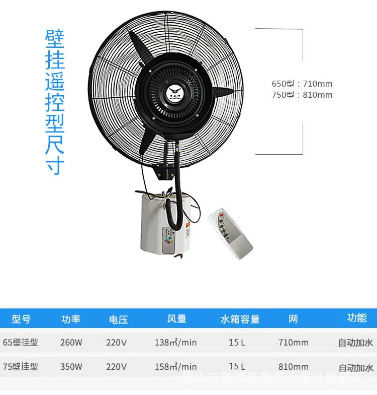 Wall-mounted Industrial Spray Fan, 260, Plastic - detail 16