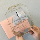 Wedding Custom Logo Color Luxury Wedding Cards Acrylic Wedding Invitation Cards For Wedding Holiday Party
