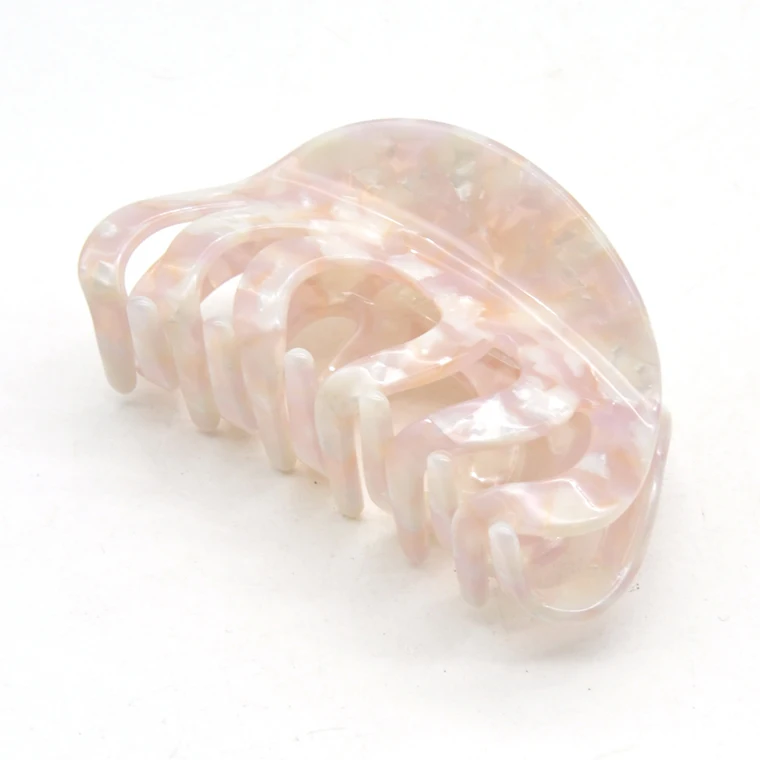 Newest hollow craved design medium size colorful acetate hair claws