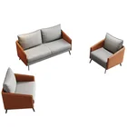 Pu Sofa 1 Seats Solid Wood Frame With PU Leather Home Sofa Made In China