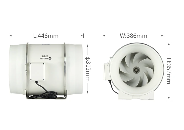 Inline Duct Fan, 150mm, 110v - detail 30