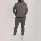 Men Sets 2021 High Quality Tracksuit Men Cotton Thick Sport Jogger Sweat Suit Customize Hoodie And Pants Set