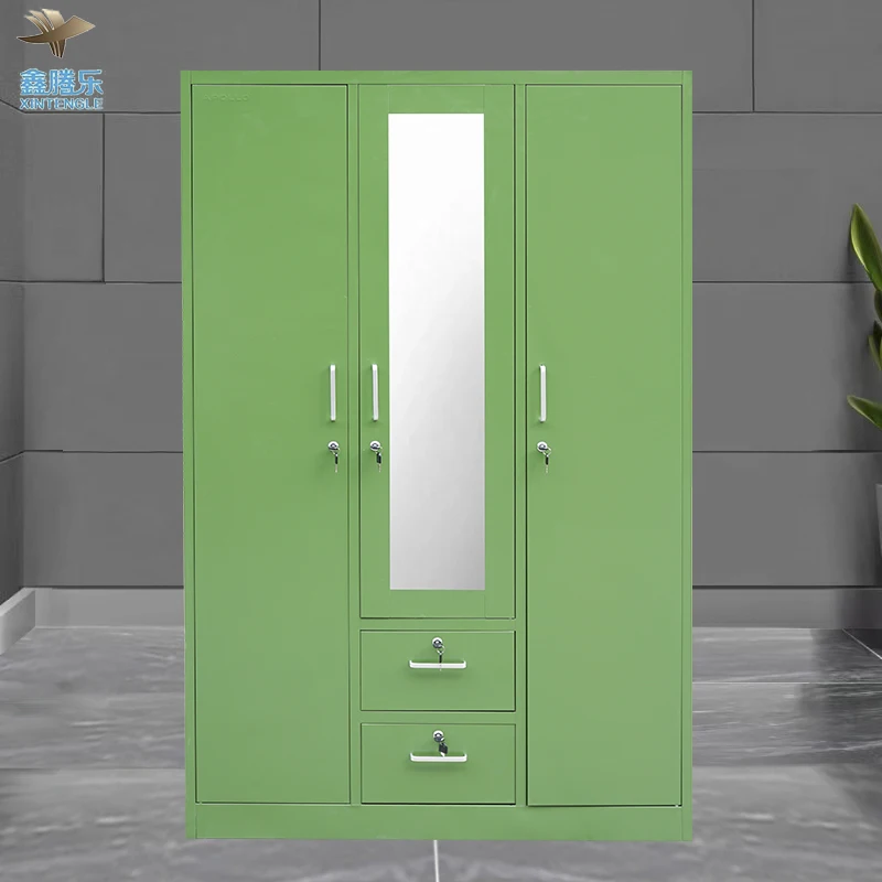 Guangzhou foshan factory direct sale Factory supply almirah wardrobe metal wardrobe closet cupboard wardrobe