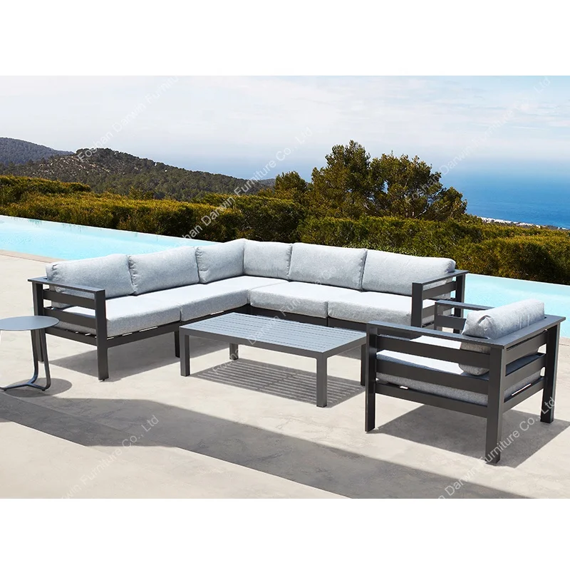 aluminum corner garden sofa