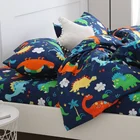 Bedding Duvets And Beddings 4 PCS Cartoon Dinosaur Kids Bedding Set Egyptian Cotton Full Duvet Cover Set