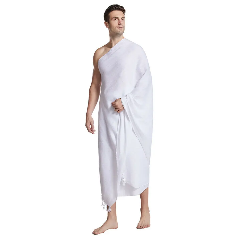 Custom Arab Muslim Men Ihram Ehram Ahram Hajj Umrah Dress Adult 2 Piece