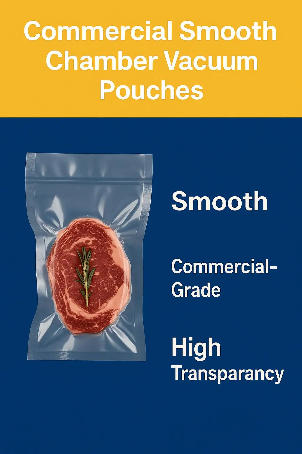 Wholesale Commercial Grade Smooth Vacuum Chamber Pouch for Fresh Meat, Sous Vide, and Restaurant Food Service - detail 3