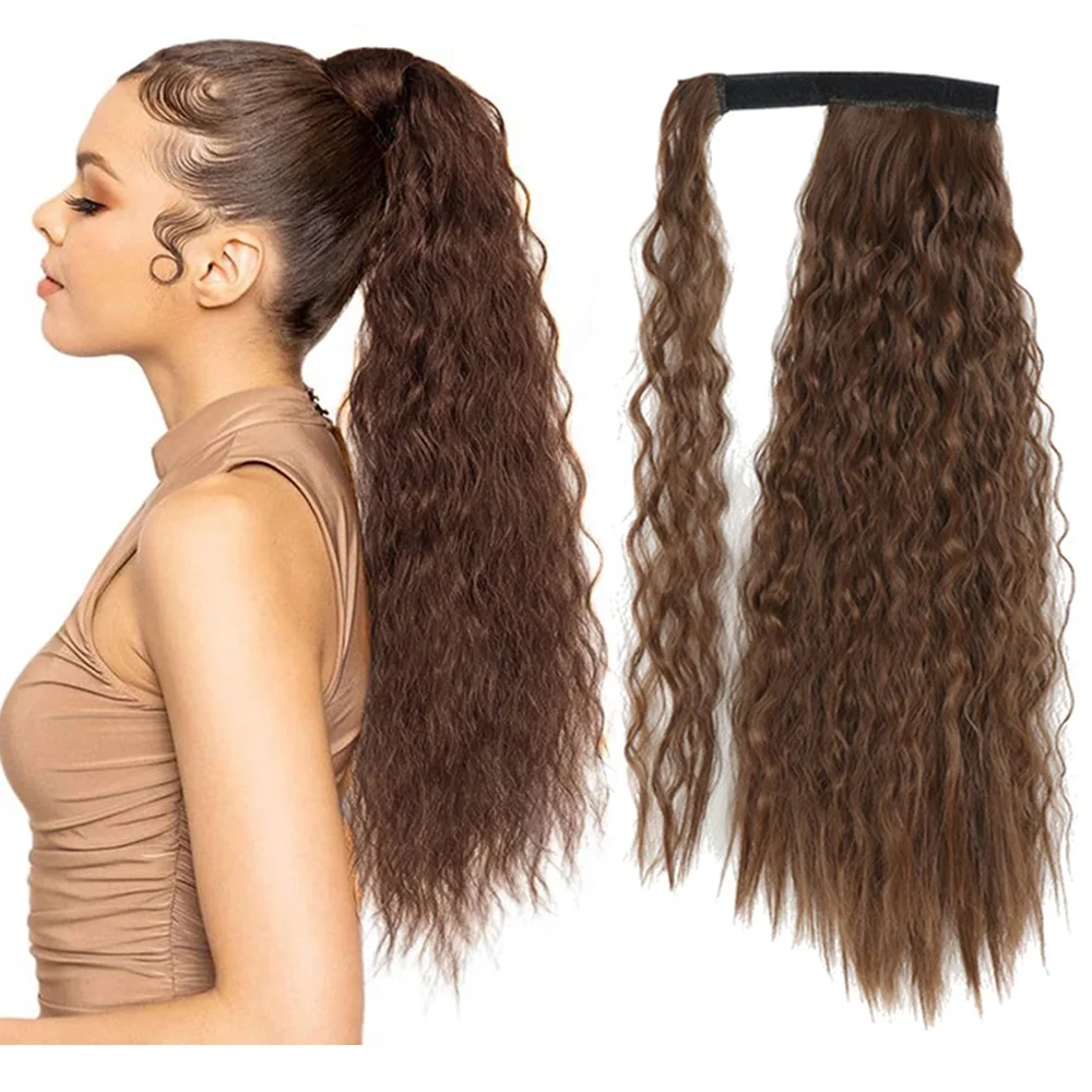 22" Clip In Ponytail Hair Extension Synthetic Long Wave Curly Wrap Around  Hairpiece For Women Girls - Buy Water Wave Wrap Ponytail,Water Wave  Ponytail,Water Wave Detachable Ponytail Product on Alibaba.com