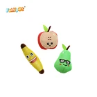 Banana Manufacturer Wholesale Custom Apple Banana Pear Crinkly Plush Cat Toy Set With Catnip