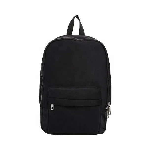 black fabric backpack