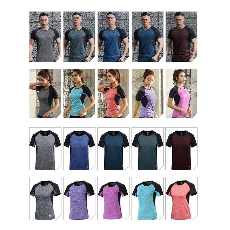 Gym fitness sets sports quick-drying T-shirt round neck fitness yoga t-shirt gym wear