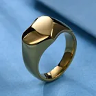 Ring Gold Romantic Heart Shape Ring Titanium Steel Custom Signet Grave Gold Heart Ring