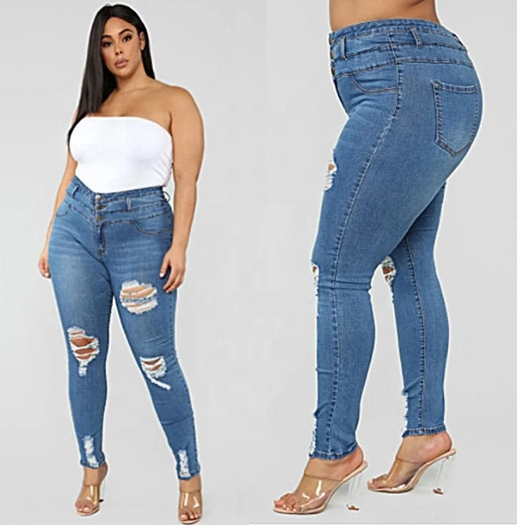 stretch plus size jeans