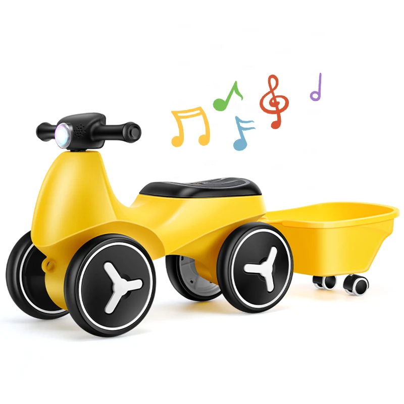 No Pedals 1-6 Years Old Toddler Foot Scooter Kids 4 Wheels Ride-On Cars Toys Children Sliding Baby Balance Bike For Girls Boys