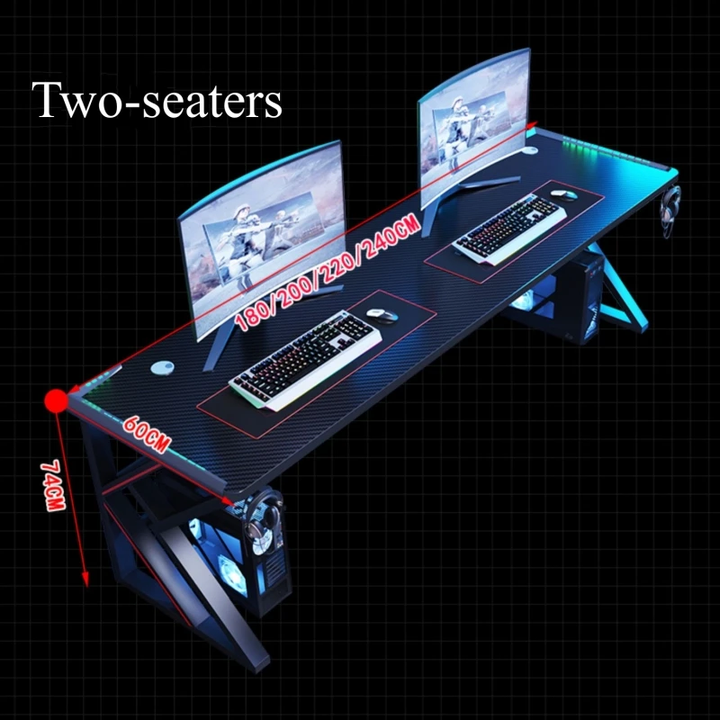 YQ Forever Competition Racing Game Desk rgb Led Gaming Computer Table For Gamer
