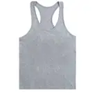 Stringer Tank Top OEM Logo Plain Blank Custom Mens Cotton Sport Body Building Fitness Running Gym Stringer Tank Top