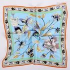 Square Scarf Famous Brands Logo Printed Custom Designer Square 100% Silk Scarf