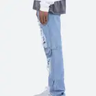 Jeans Baggy Jeans Custom Oversized Ripped Style Baggy Straight Pants Men Jeans