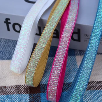 Factory wholesale 1cm colored silk flat belt jewelry colorful silk elastic belt nylon spandex elastic belt for clothing