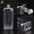 Bottle Plastic PET 400ml Brief Recycled Square Portable Cup Bottle Recycled Clear Plastic Water Bottle With Lid