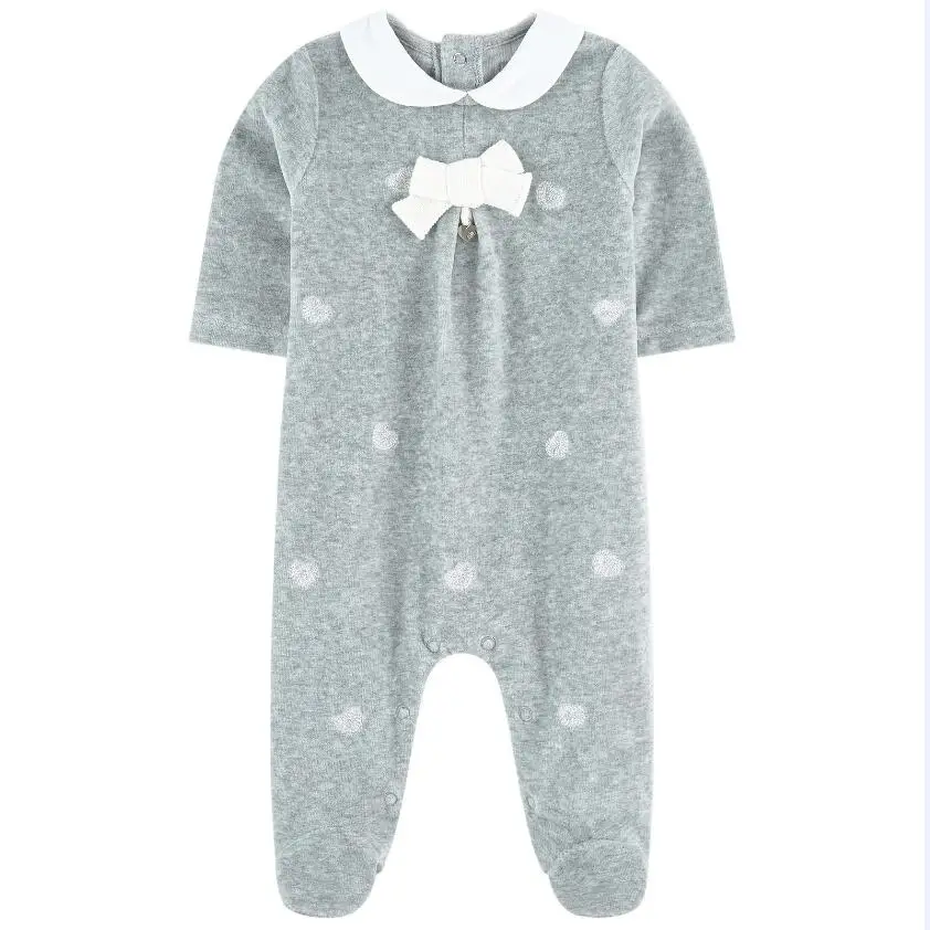 Baby girl dot print cotton clothes rompers