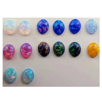 Aurora Nebula, Opal, Flat top gemstone, 7 colors, can be set with jewelry,Various sizes and shapes can be customized