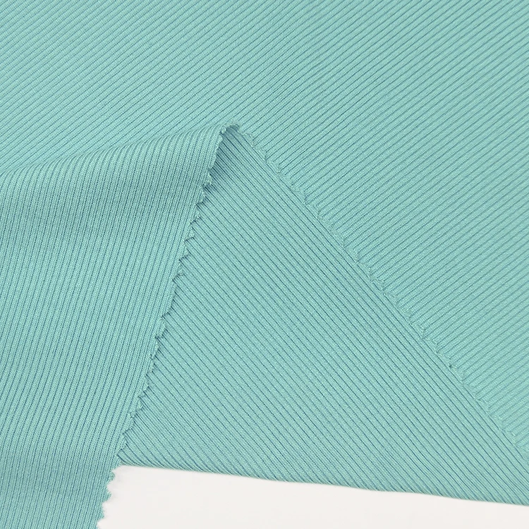 China Supplier Soft Ribbings Polyester Lyocell Spandex Material Rib Knit Fabric for Clothing details