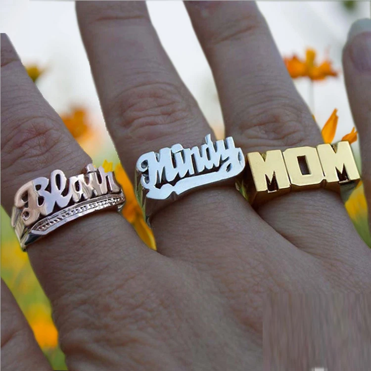 Couple Rings,Custom Nameplate Ring 