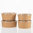 Paper Cup Paper Erdian 100% Eco Friendly Disposable Kraft Paper Rice Bowl Cup With Lid Kraft Paper Bowl