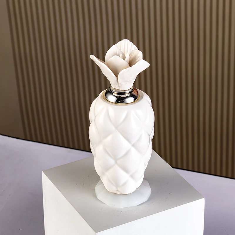 product new design pure white delicate 12ml glass empty bottle elegant fashion crystal perfume bottle-9