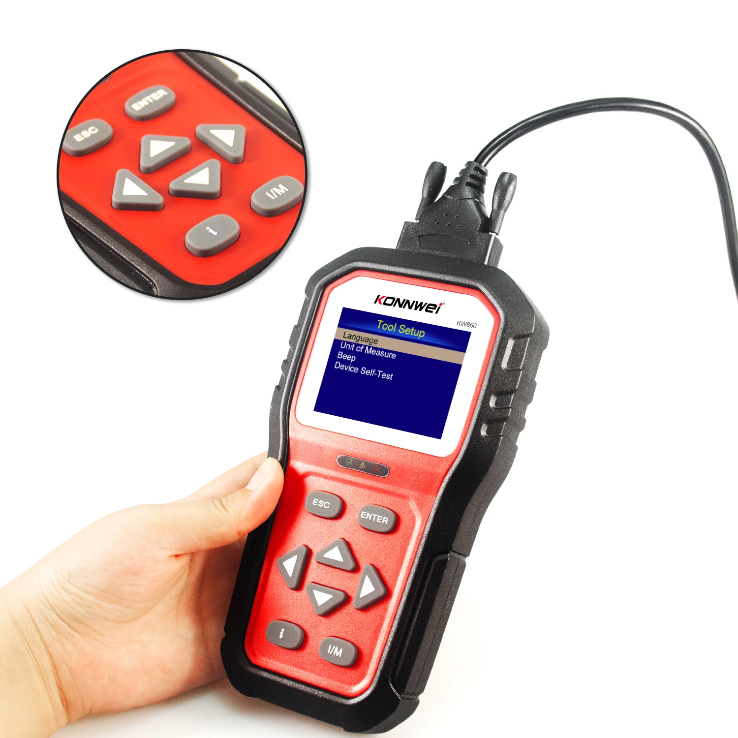 Diagnostic Code Reader for Vehicle Engine Fault O2 Sensor System Scan Tool Since 1996 Black OBD2 OBDII EOBD Automotive Scanner KW830