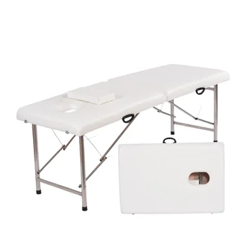 Factory Wholesale Spa Salon Stainless Steel Foldable Portable Facial Beauty Table Massage Bed